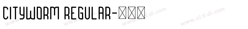 Cityworm Regular字体转换
